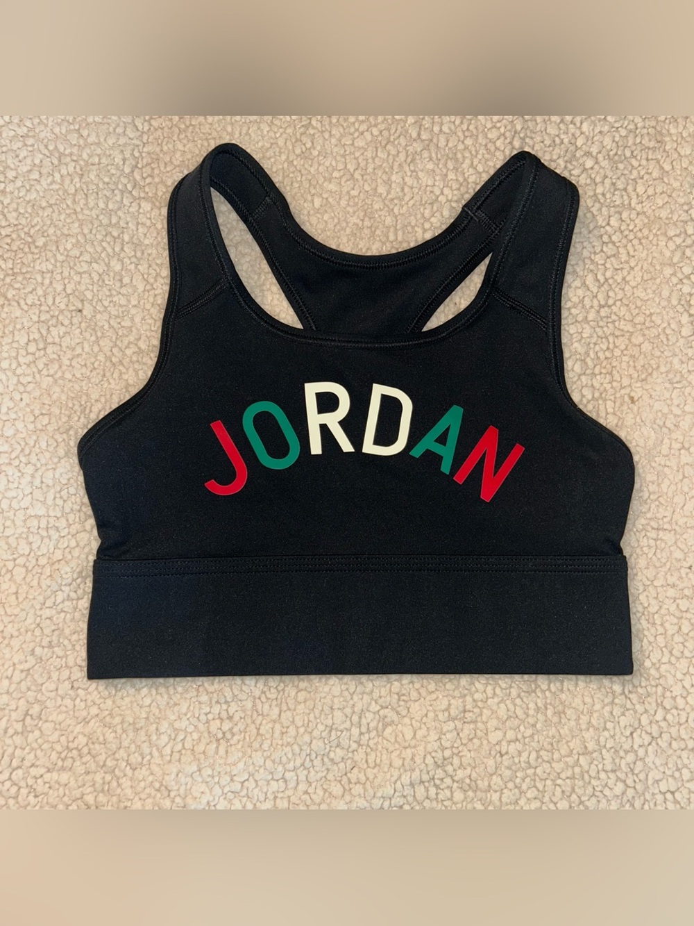 Jordan Nike X Nina chanel abney black with Jordan logo sports bra size xs